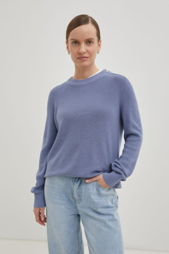 Джемпер из хлопка свободного силуэта