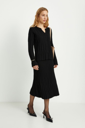 Вязаная юбка силуэта трапеция