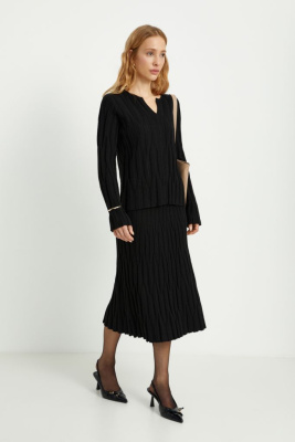 Вязаная юбка силуэта трапеция