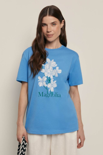 Футболка свободного силуэта с принтом