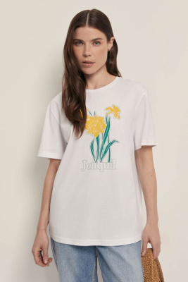 Футболка свободного силуэта с принтом