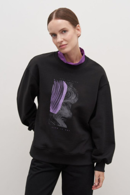 Толстовка свободного силуэта из хлопка