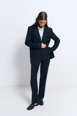 Брюки из шерсти в полоску