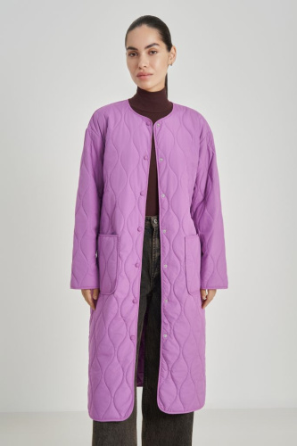 Пальто свободного силуэта с поясом