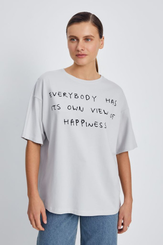 Футболка с принтом из хлопка