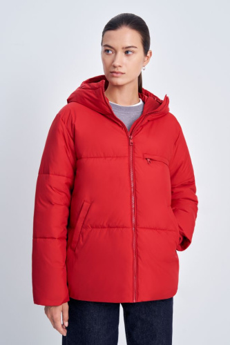 Утепленная куртка прямого кроя