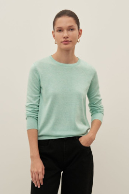 Джемпер с круглым вырезом с добавлением шерсти