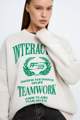 Вязаный джемпер с принтом из коллаборации с maneken