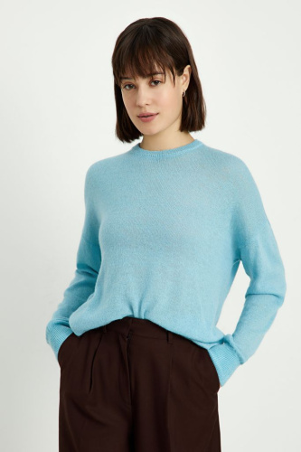 Оверсайз джемпер из мохера и шерсти