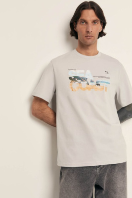 Футболка из хлопка с принтом