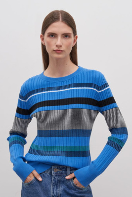 Джемпер полуприлегающего силуэта из хлопка