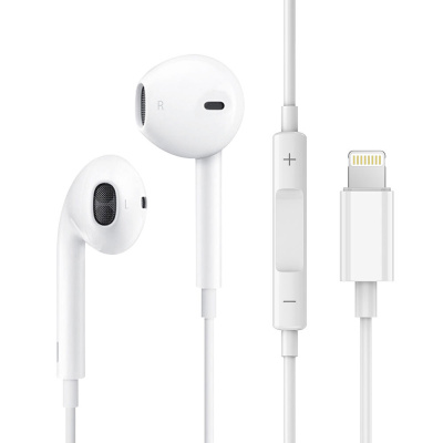 Проводная стерео-гарнитура Deppa (44214) Stereo Air Lightning (белый)