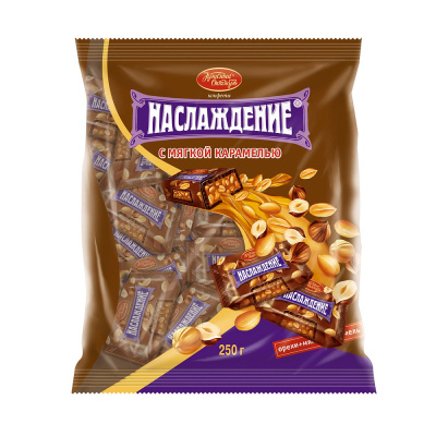 Конфеты Наслаждение с мягкой карамелью, 250 гр.