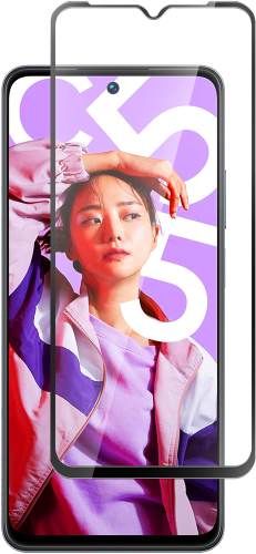 Стекло защитное для Realme C55 Черная рамка