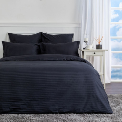 Постельное белье Black страйп-сатин II