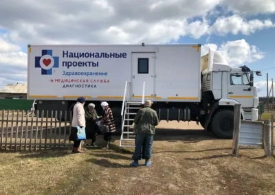 Передвижной медкомплекс совершил 18 выездов в наслеги Усть-Алданского района / ЯСИА   