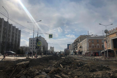 Дорожные работы на проспекте Ленина в Якутске будут вести круглосуточно / ЯСИА Якутск Якутск Республика Саха (Якутия)