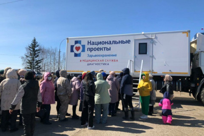 Для диспансеризации жителей Нюрбинского района задействовали передвижной медицинский комплекс / ЯСИА  Нюрбинский Республика Саха (Якутия)