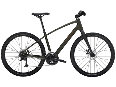 Дорожный велосипед Trek Dual Sport 1 Gen 5, год 2025, цвет Черный-Зеленый, ростовка 16.5