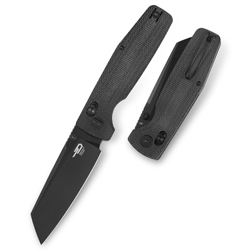 Нож складной Bestech Slasher 20.1 см, сталь D2, рукоять микарта, черный