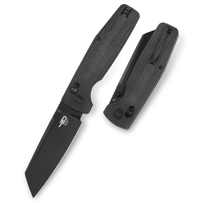 Нож складной Bestech Slasher 20.1 см, сталь D2, рукоять микарта, черный