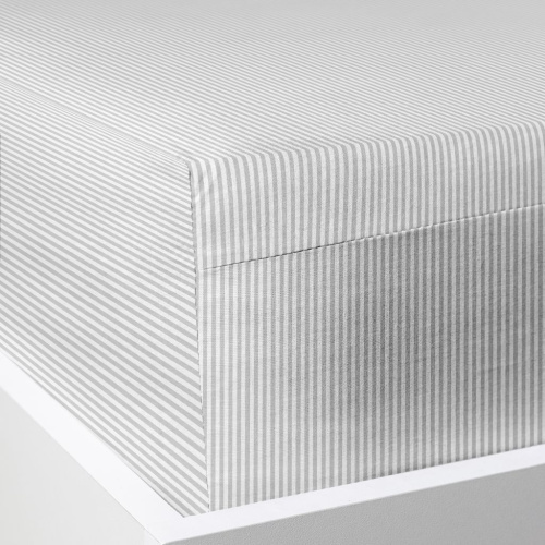 Простыня на резинке Gray lines