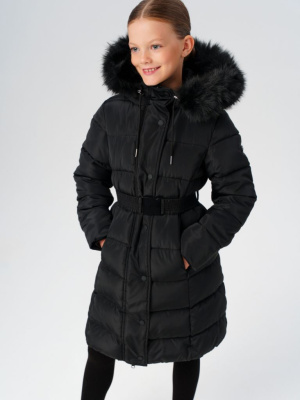 Пальто текстильное с полиуретановым покрытием для девочек