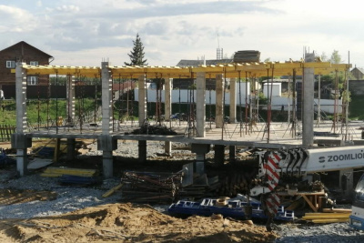 Строительство второй очереди больничного комплекса продолжается в Чурапче /   Чурапчинский Республика Саха (Якутия)