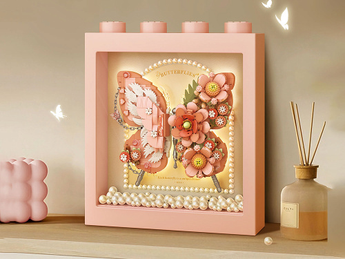 1960_MK Конструктор Розовая бабочка в рамке
