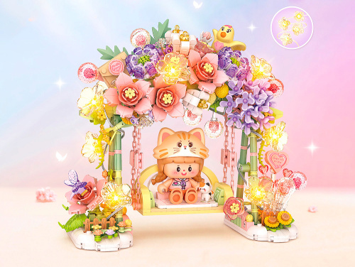 1352_MK Конструктор Качели в цветах