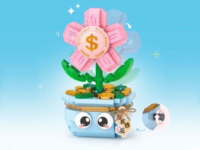 8839_MK Конструктор Денежный цветок в горшочке