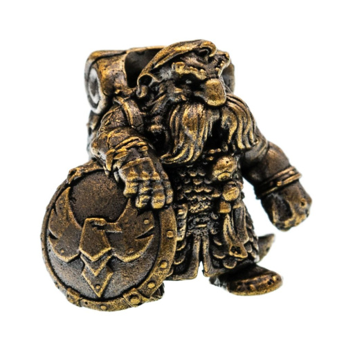 Бусина для темляка "Гном с рюкзаком", латунь