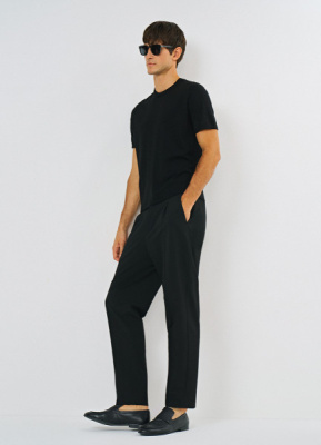 Вязаная футболка из пряжи, Черный