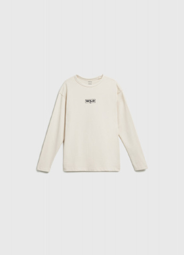 Лонгслив с принтом для мальчиков, Бежевый