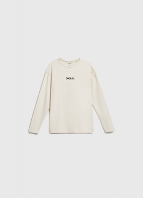 Лонгслив с принтом для мальчиков, Бежевый
