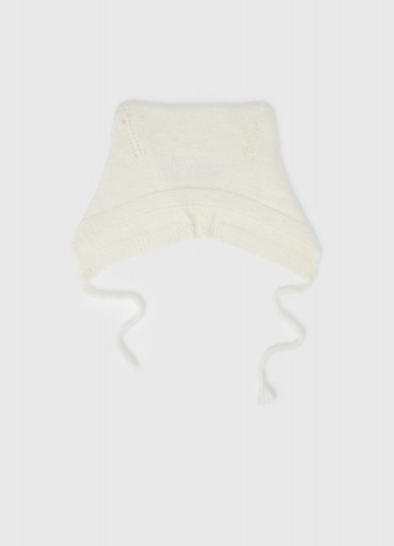 Шапка с ушками для девочек, Белый