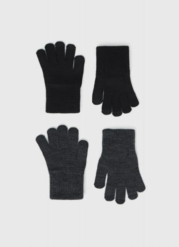Перчатки для мальчиков, 2 пары, Серый