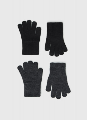 Перчатки для мальчиков, 2 пары, Серый