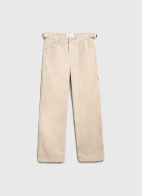 Вельветовые брюки Baggy для девочек, Бежевый
