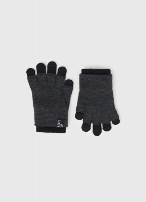 Перчатки с митенками для мальчиков, Серый