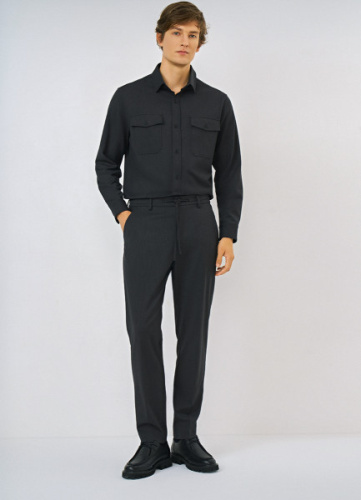 Брюки из смесовой шерсти, Серый