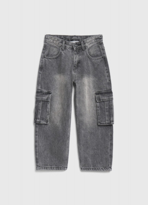 Широкие джинсы для мальчиков, Серый