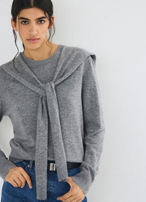 Джемпер с декором, Серый