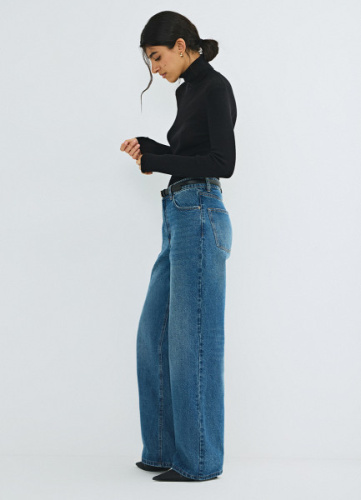 Джинсы со средней посадкой, Синий