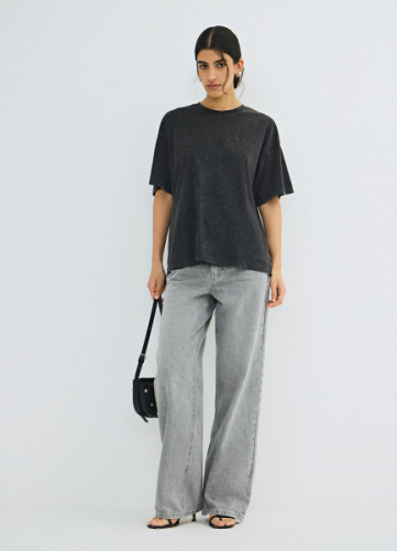 Джинсы со средней посадкой, Бежевый