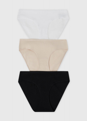 Трусы для девочек, 3 шт., Бежевый