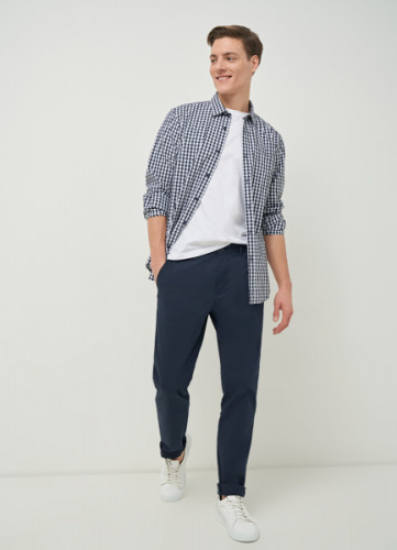 Брюки-чиносы из твила, Синий