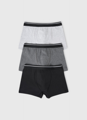 Трусы для мальчиков, 3 шт., Серый