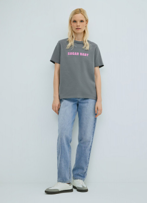 Джинсы Mom fit с высокой посадкой, Голубой