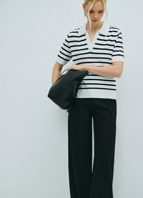 Джемпер-поло с коротким рукавом, Белый